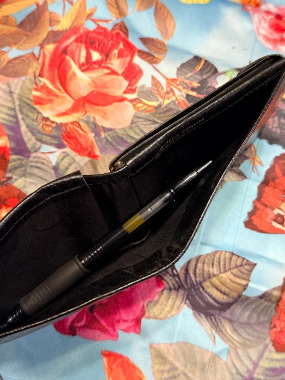 Men's big. Black Leather Card & Key Holder Wallet by 💛Rico